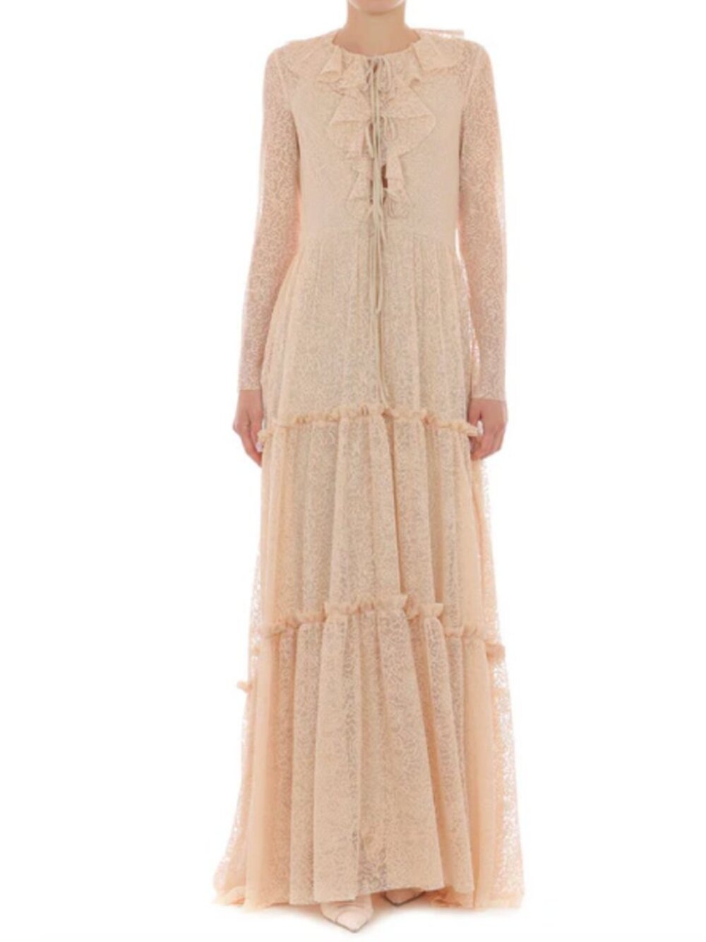 Philosophy di Lorenzo Serafini Natural Lace Maxi Dress